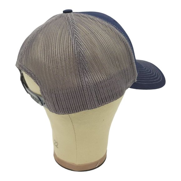 Buck Bald Brewing Mesh Snapback Cap Trucker Baseball Hat Blue Gray Richardson - Picture 11 of 12